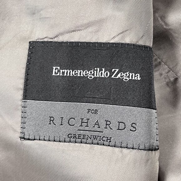 Ermenegildo Zegna 3 Button Wool & Silk Blue & Brown Sports Coat Blazer Size 44R - Picture 4 of 10